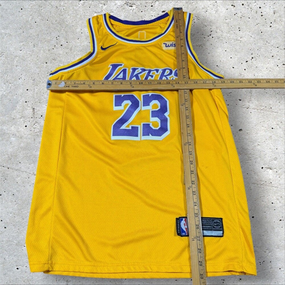 LeBron James Los Angeles Lakers Jersey Mens 50 Large Swingman Gold Wish NBA - Picture 8 of 9